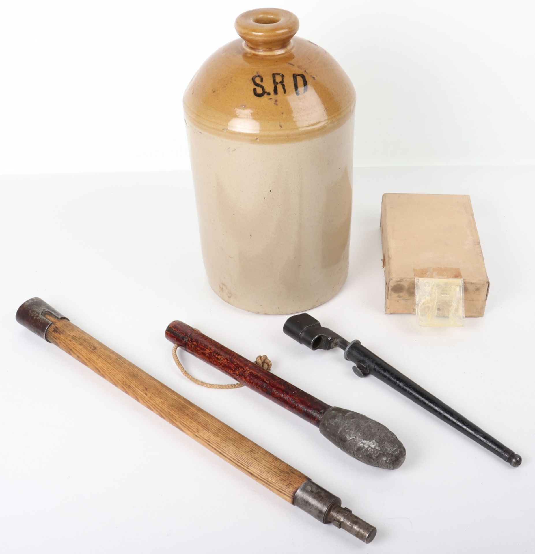 WW1 Salt Glaze Stoneware Rum Flagon