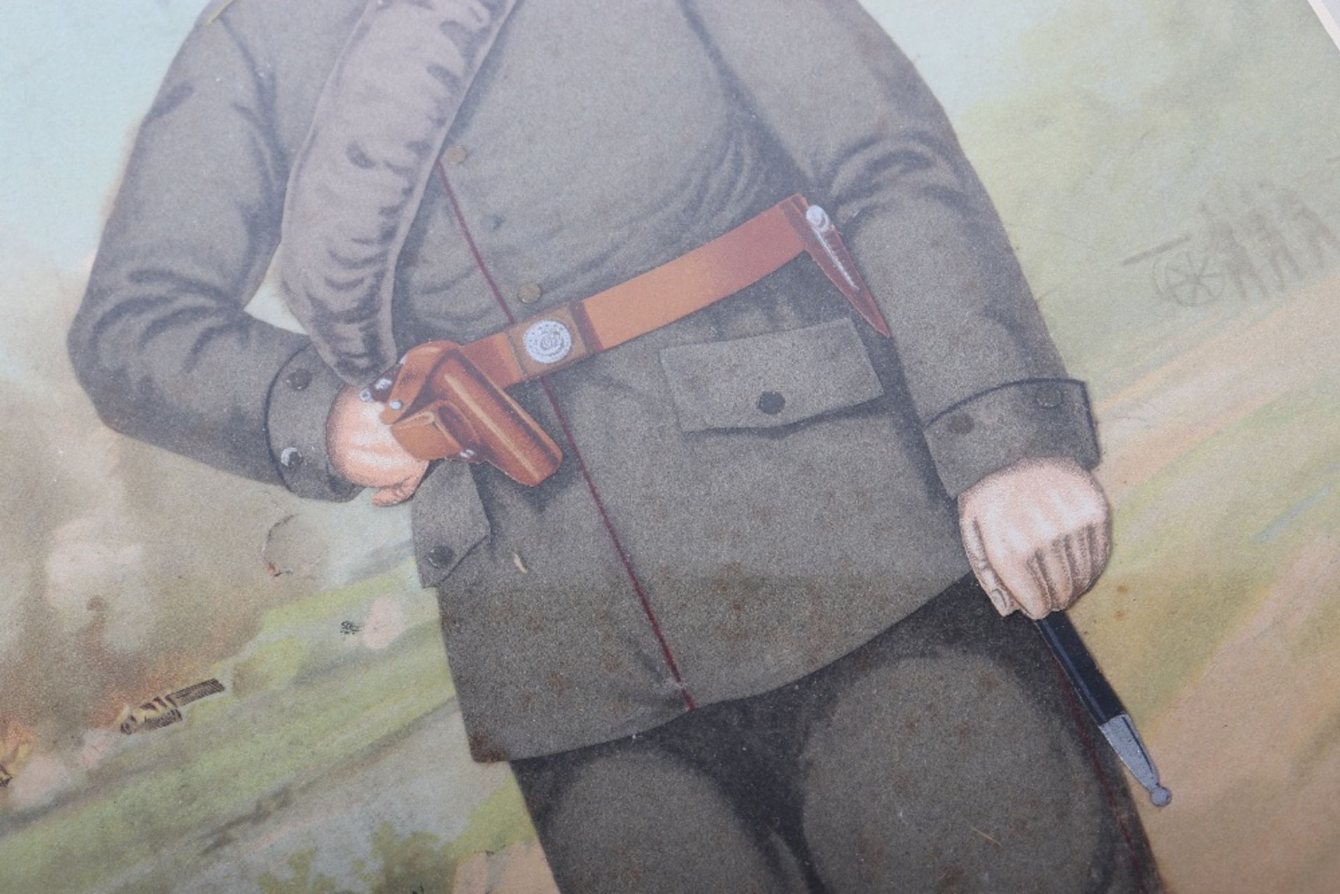 Imperial German Coloured Image of Artillery Gunner - Image 3 of 3