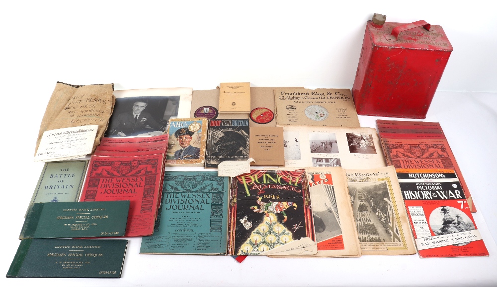 Vintage Petrol Can and Ephemera