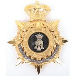 Victorian The Yorkshire Regiment Officers Home Service Helmet Plate