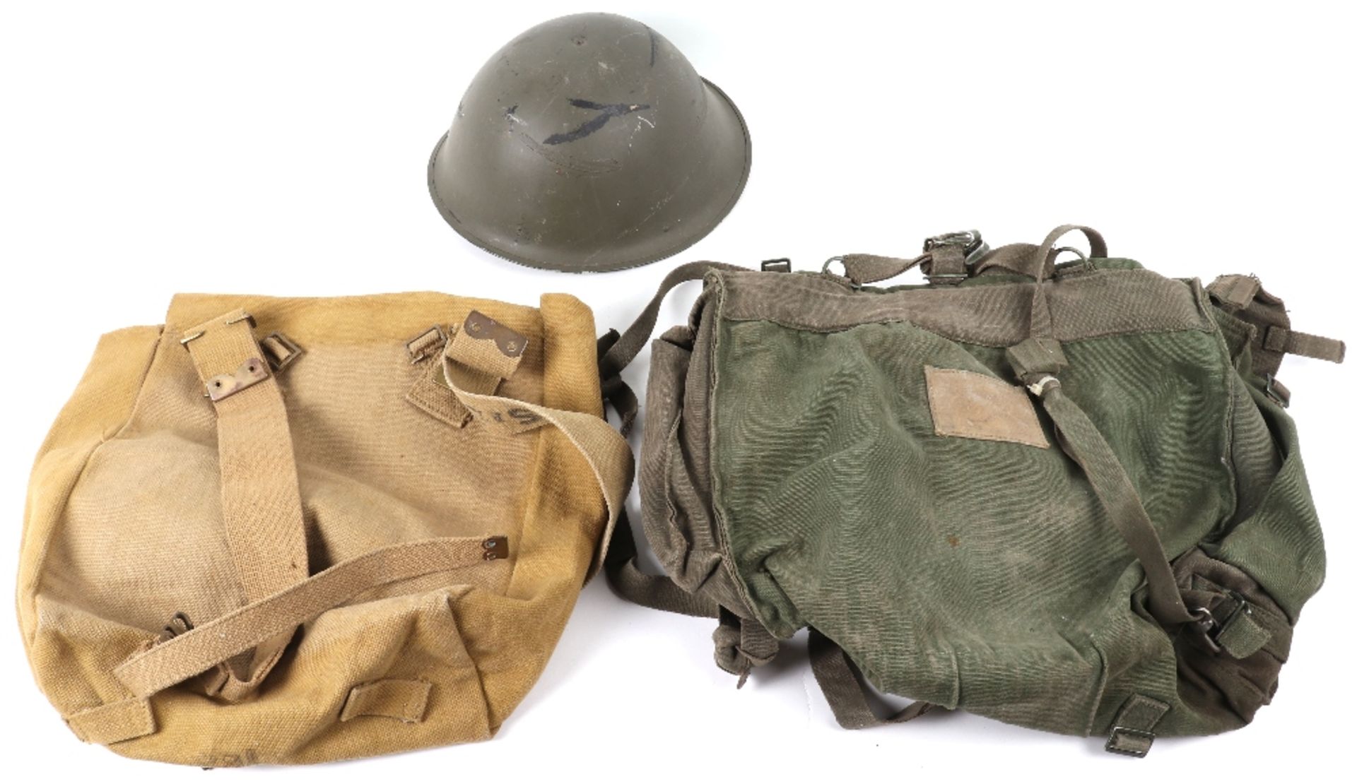 British Army Steel Helmet and Webbing - Image 2 of 11