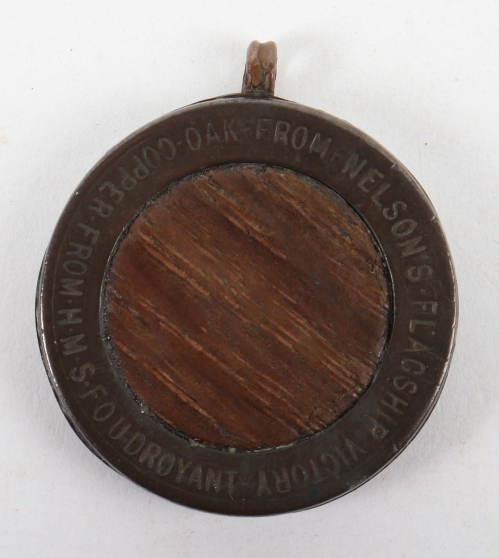 Pendant made from Oak and Copper from Nelsons Flag Ship H.M.S.FOUDROYANT