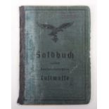 WW2 German Luftwaffe Soldbuch Searchlight Battalion