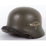 Third Reich NSKK Double Decal Steel Combat Helmet