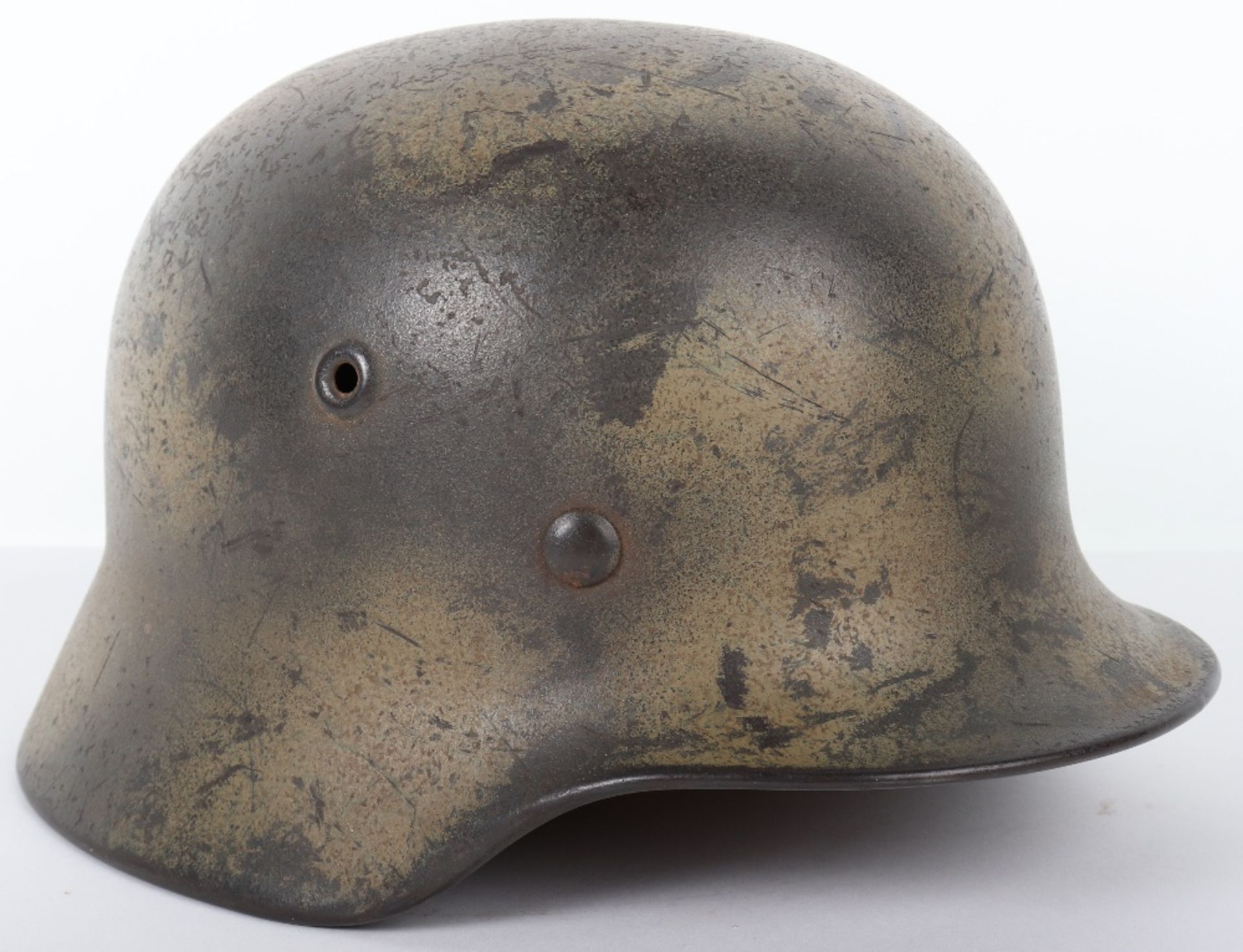 German Army Normandy Pattern Camouflaged Steel Combat Helmet - Bild 2 aus 11