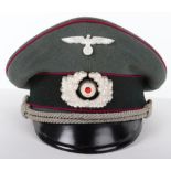German Army Nebelwerfer (Rocket Troops) Officers Peaked Cap