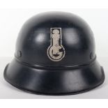 Third Reich Factory Guards Gladiator Pattern Steel Helmet