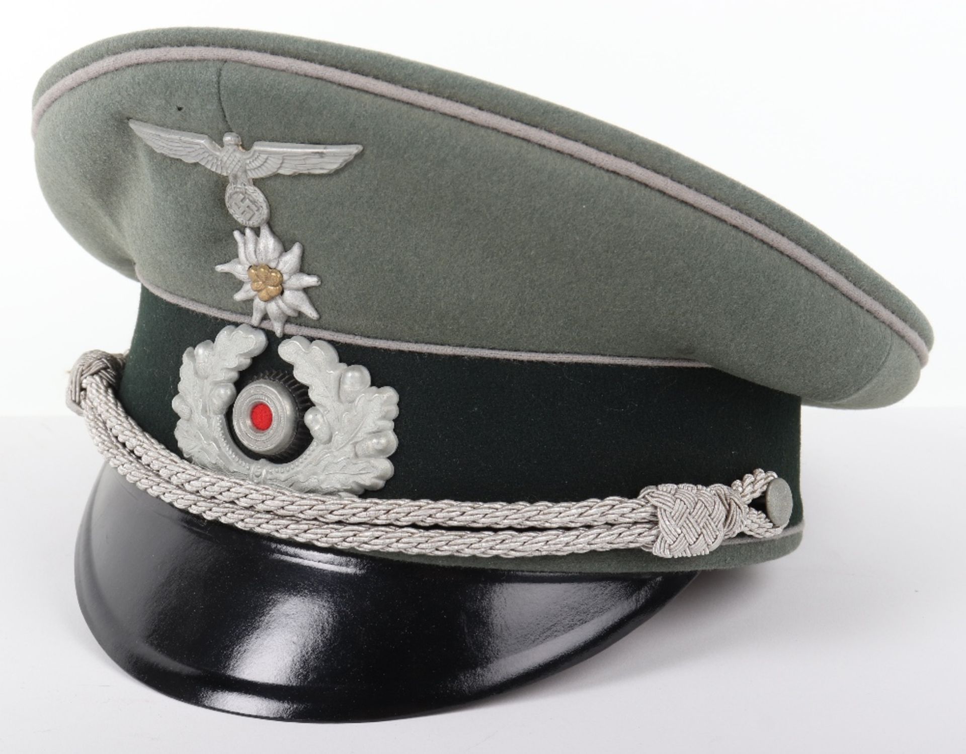 German Army Mountain Troops / Propagandakompanie Officers Peaked Cap - Bild 2 aus 5