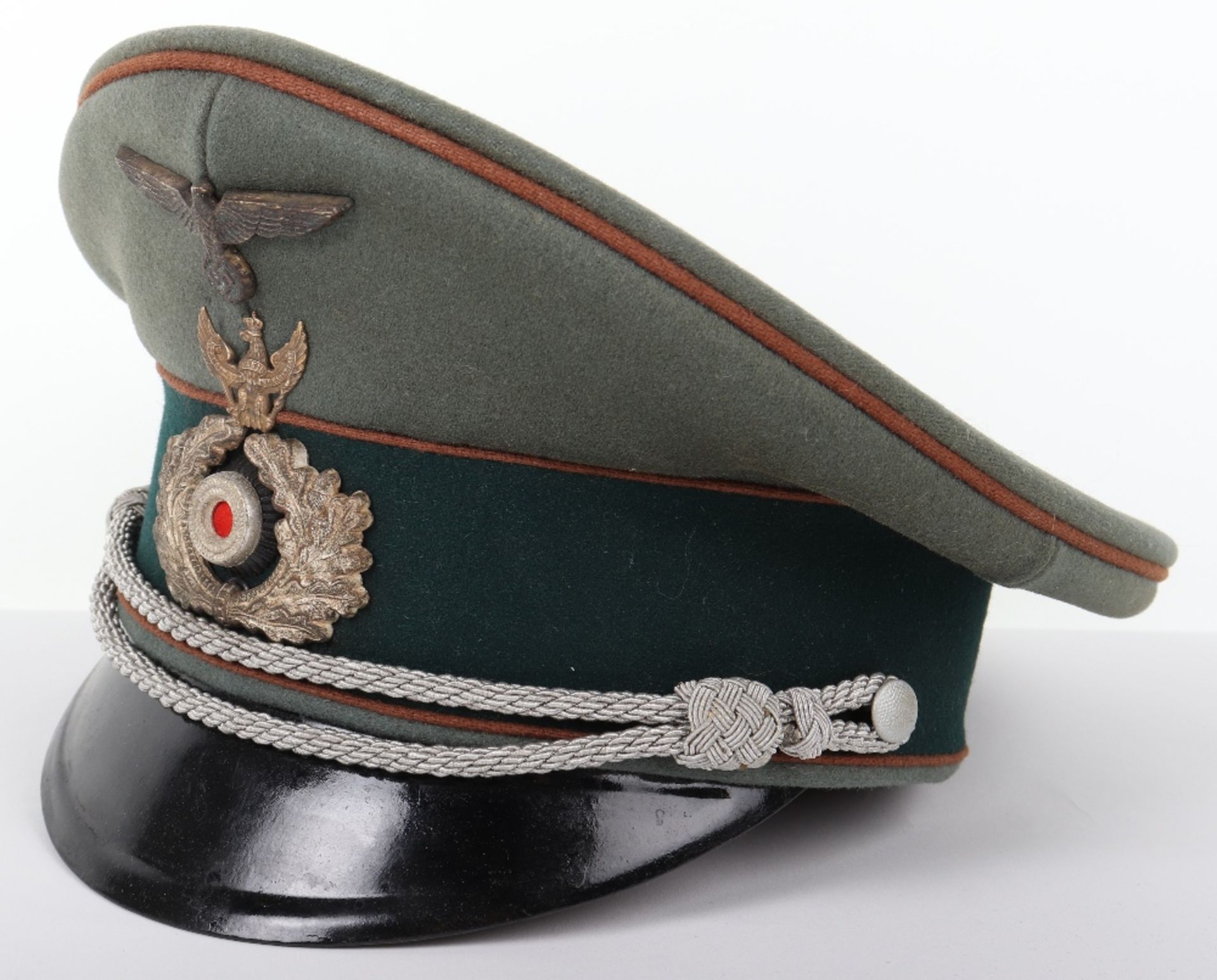 German Army Motor Reconnaissance (Heer Aufklärungsabteilung) Officers Peaked Cap - Bild 2 aus 5