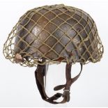 Luftwaffe Double Decal Camouflaged Paratroopers Steel Helmet