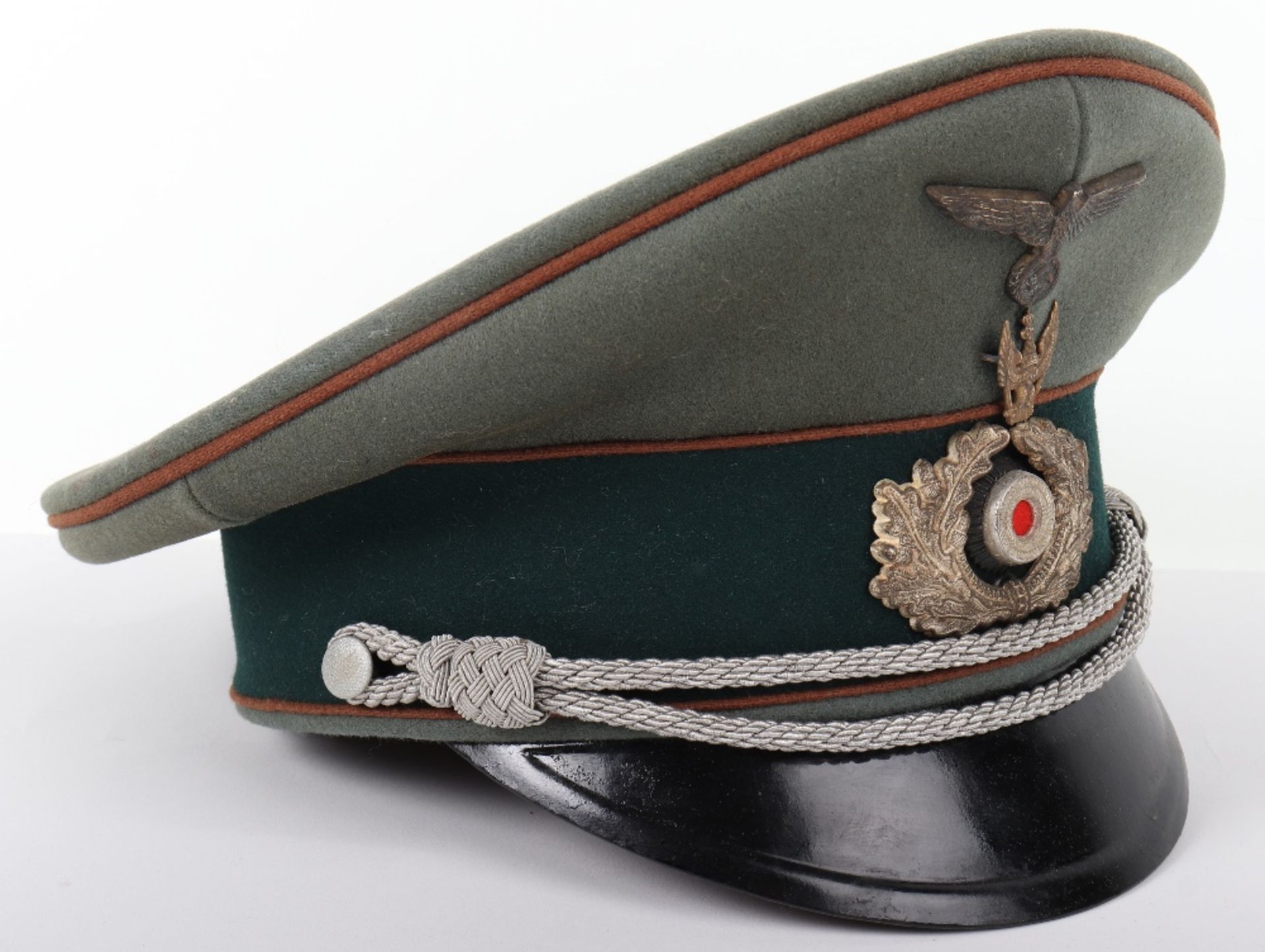 German Army Motor Reconnaissance (Heer Aufklärungsabteilung) Officers Peaked Cap - Bild 3 aus 5