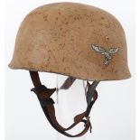 Luftwaffe Kreta Camouflaged Pattern Paratrooper Combat Helmet