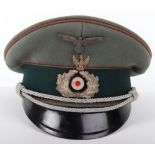 German Army Motor Reconnaissance (Heer Aufklärungsabteilung) Officers Peaked Cap