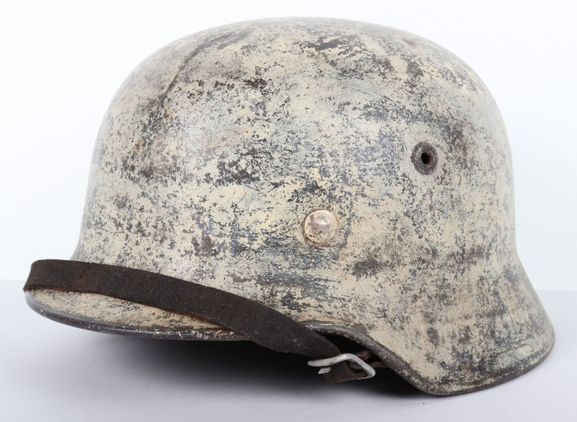 Waffen-SS Single Decal Winter Camouflaged Steel Combat Helmet - Bild 10 aus 10