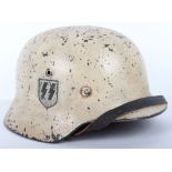 Waffen-SS Winter Camouflaged Steel Combat Helmet