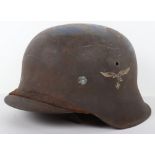 German Luftwaffe Single Decal Steel Combat Helmet