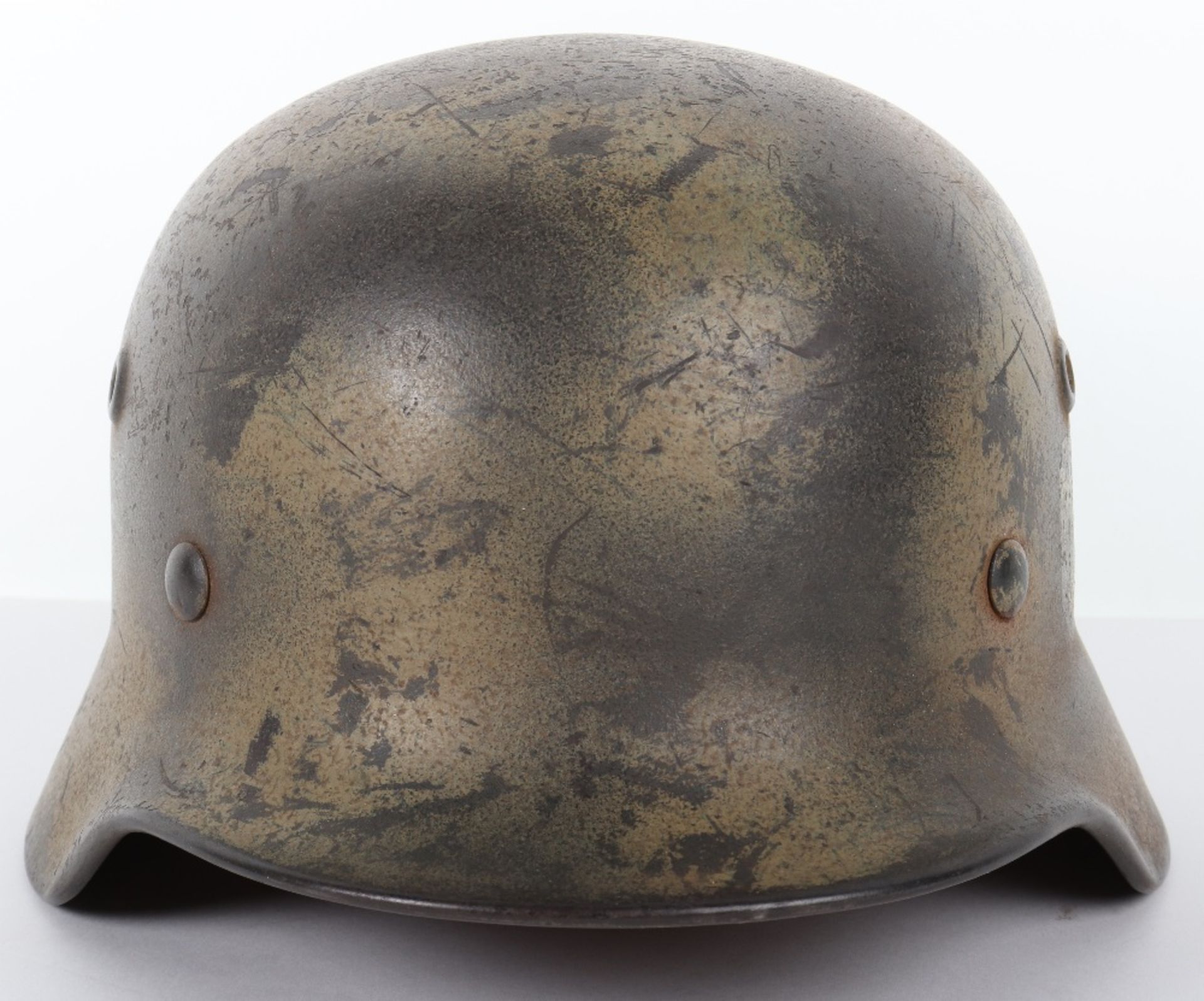 German Army Normandy Pattern Camouflaged Steel Combat Helmet - Bild 11 aus 11