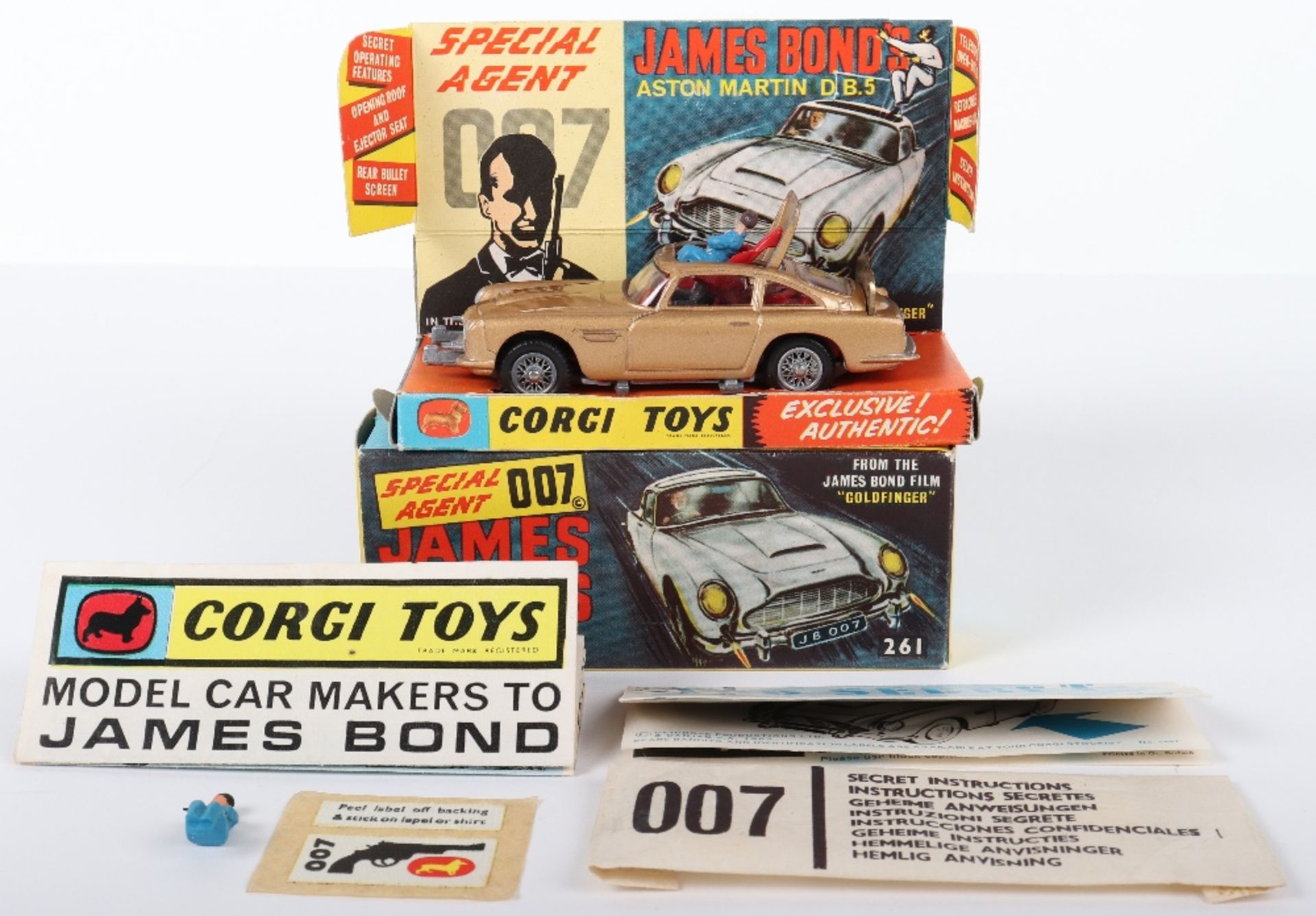 Corgi Toys 261 James Bond Aston Martin D.B.5 from the Film “Goldfinger”