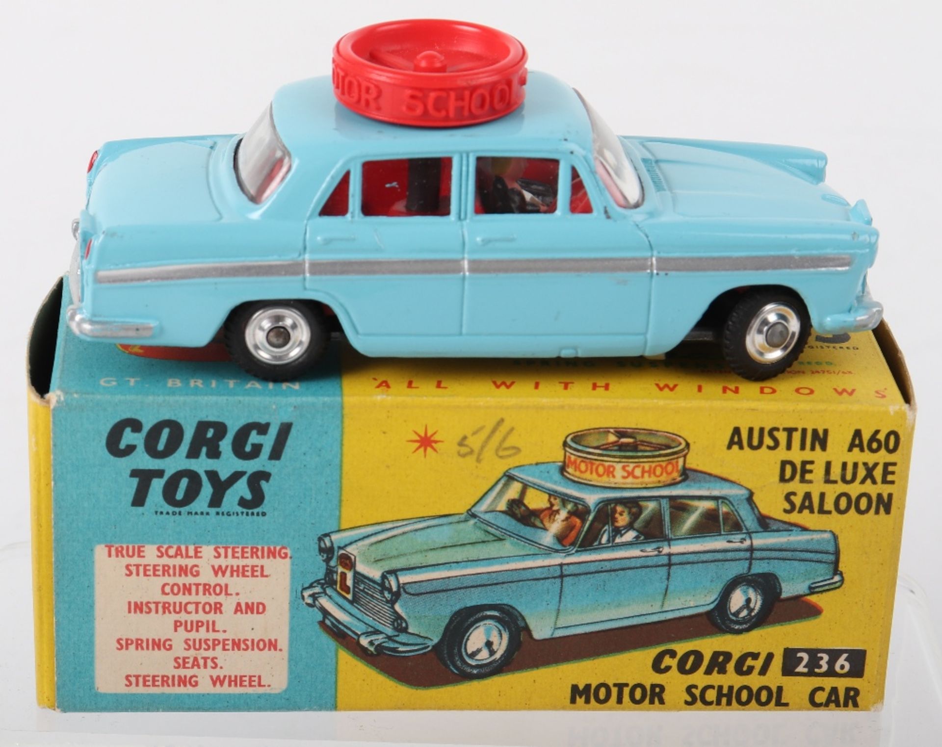 Corgi Toys 236 Austin A60 De Luxe Saloon ‘Corgi’ Motor School Car - Bild 2 aus 7