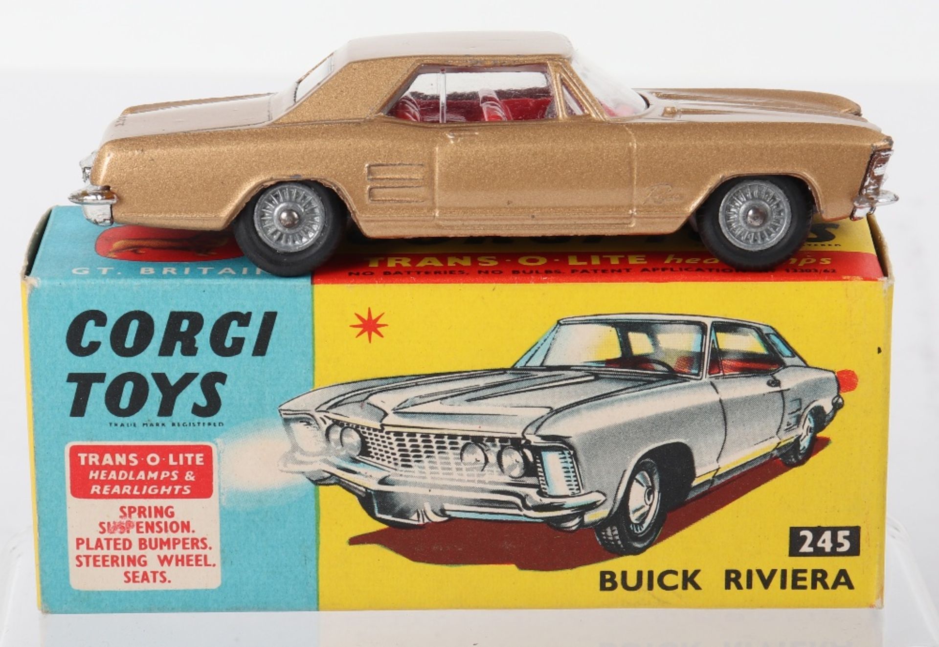 Corgi Toys 245 Buick Riviera, Trans -O-Lite headlamps - Image 2 of 6