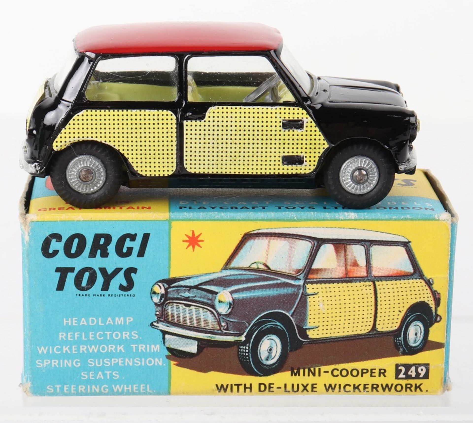 Corgi Toys 249 Mini Cooper with Deluxe Wickerwork - Image 2 of 5