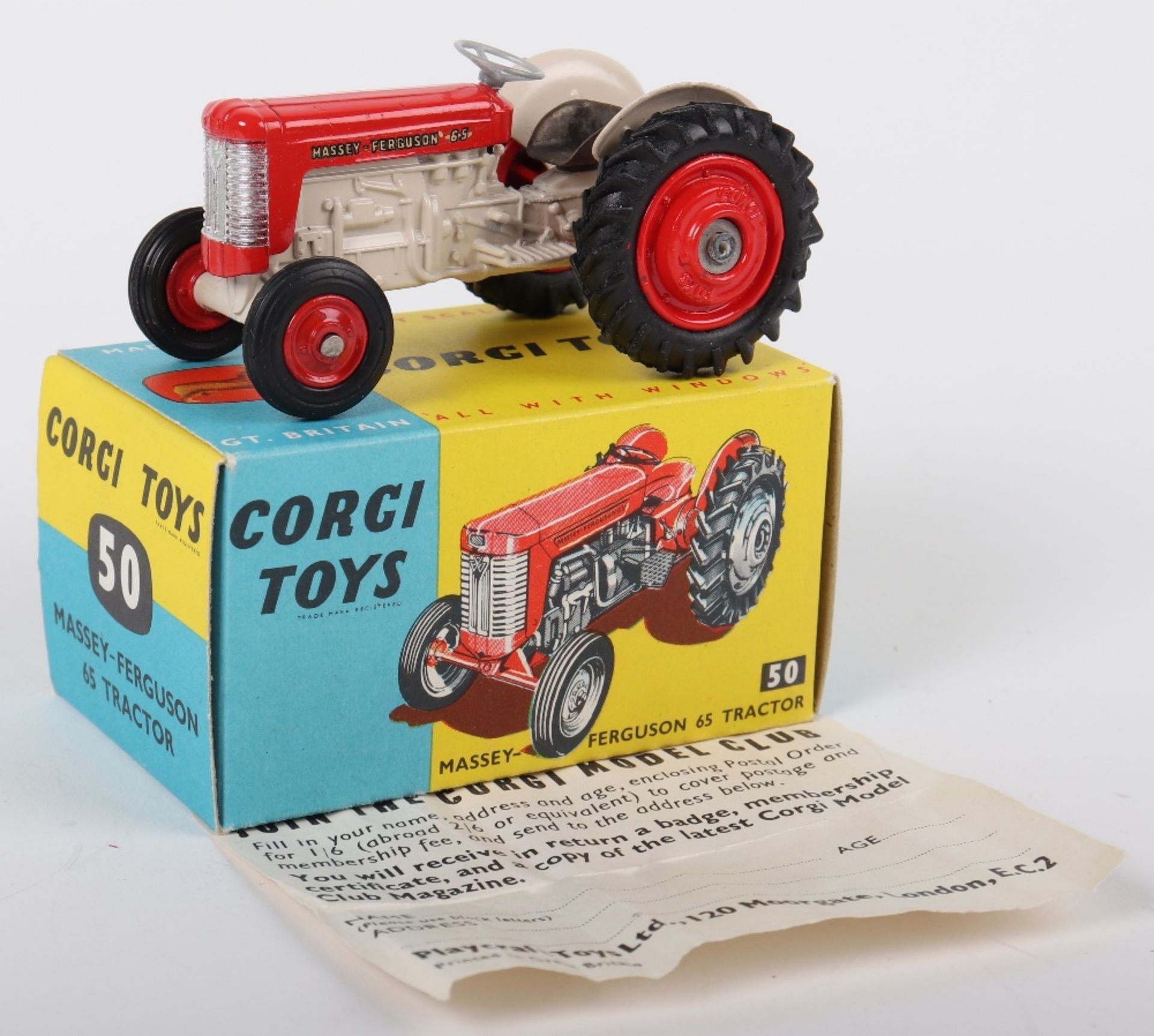Boxed Corgi Toys 50 Massey-Ferguson 65 Tractor - Bild 2 aus 3