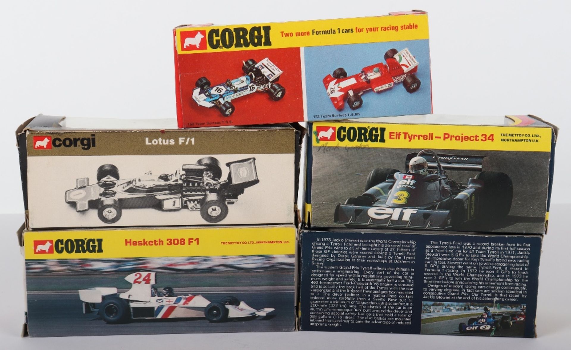 Five Boxed Corgi Toys Formula 1 Racing Cars - Bild 2 aus 2