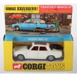 Corgi Toys 275 Rover 2000TC ‘Golden Jacks’ take off wheels, Scarce white body