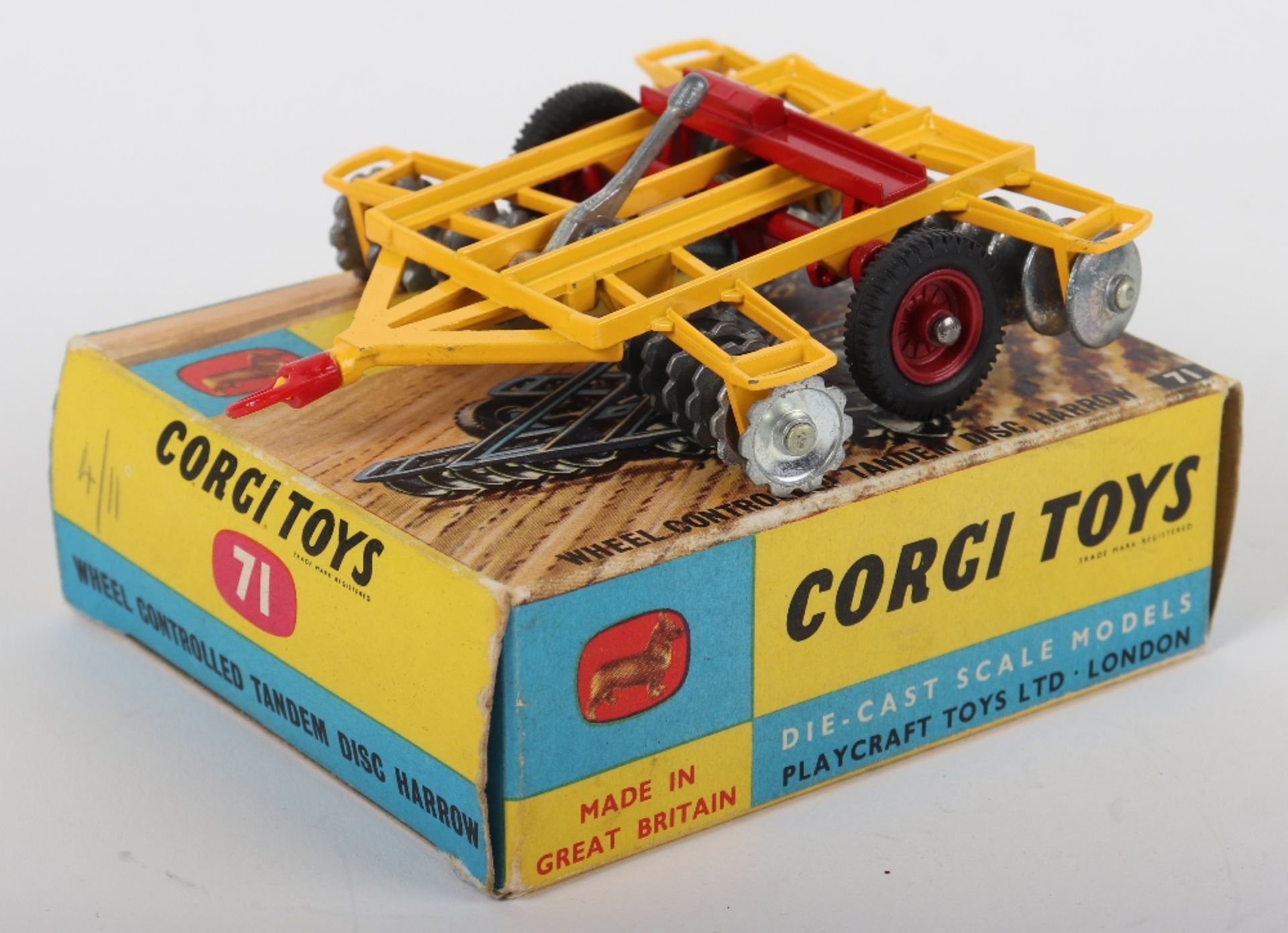 Corgi Toys 71 Wheeled Controlled Tandem Disc Harrow - Bild 4 aus 4