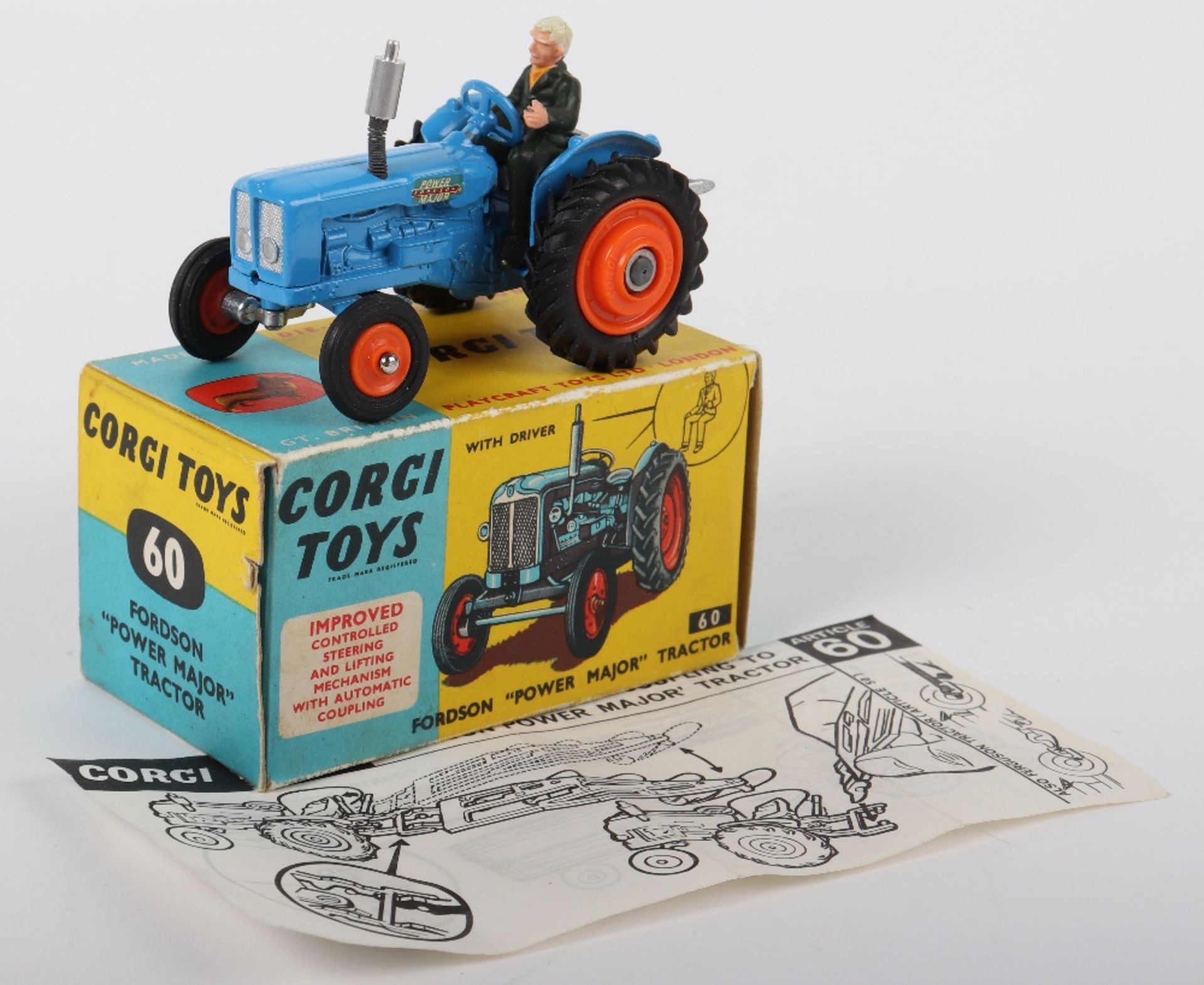 Boxed Corgi Toys 60 Fordson “Power Major” Tractor - Bild 2 aus 3