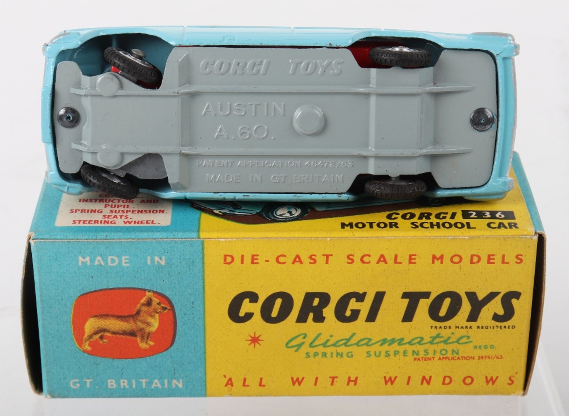 Corgi Toys 236 Austin A60 De Luxe Saloon ‘Corgi’ Motor School Car - Image 3 of 7