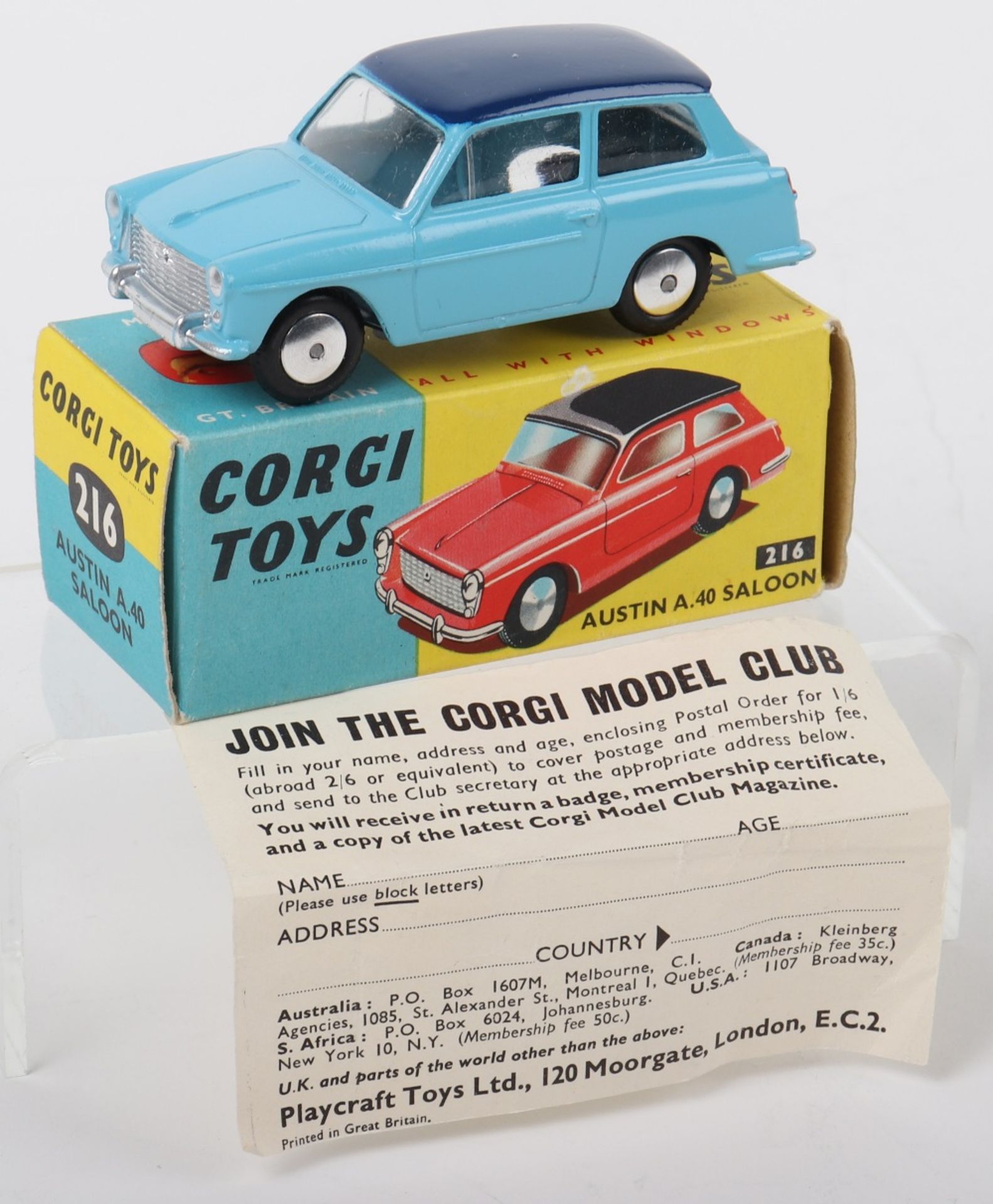 Corgi Toys boxed 216 Austin A.40 Saloon