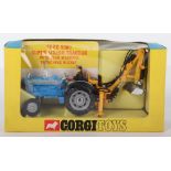 Scarce Corgi Toys 72 Ford 5000 Super Major Tractor With Trenching Bucket