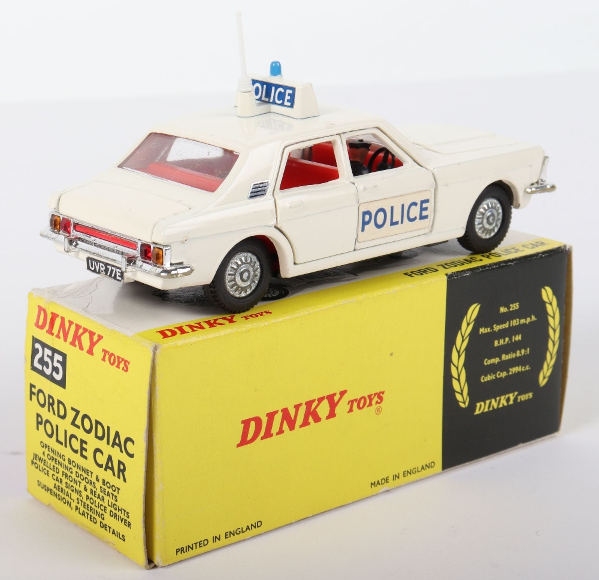 Dinky Toys 255 Ford Zodiac Police Car - Bild 3 aus 3