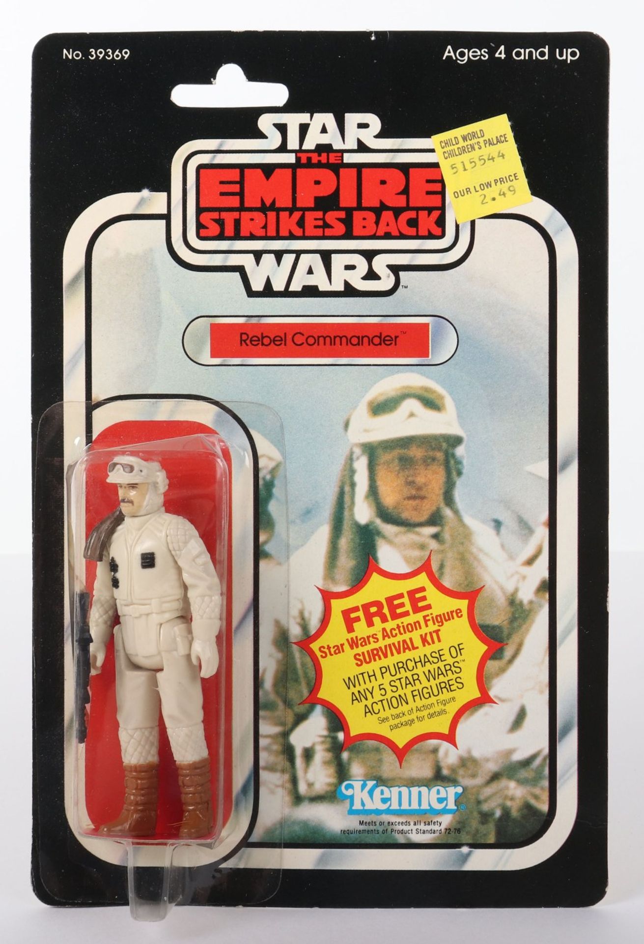 Kenner Star Wars The Empire Strikes Back Rebel Commander Vintage Original Carded Figure