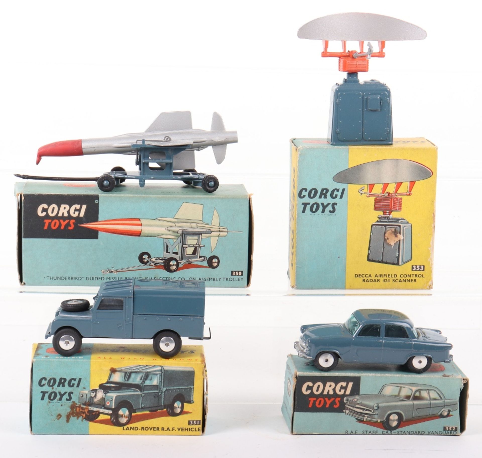 Four Corgi Toys boxed R.A.F models