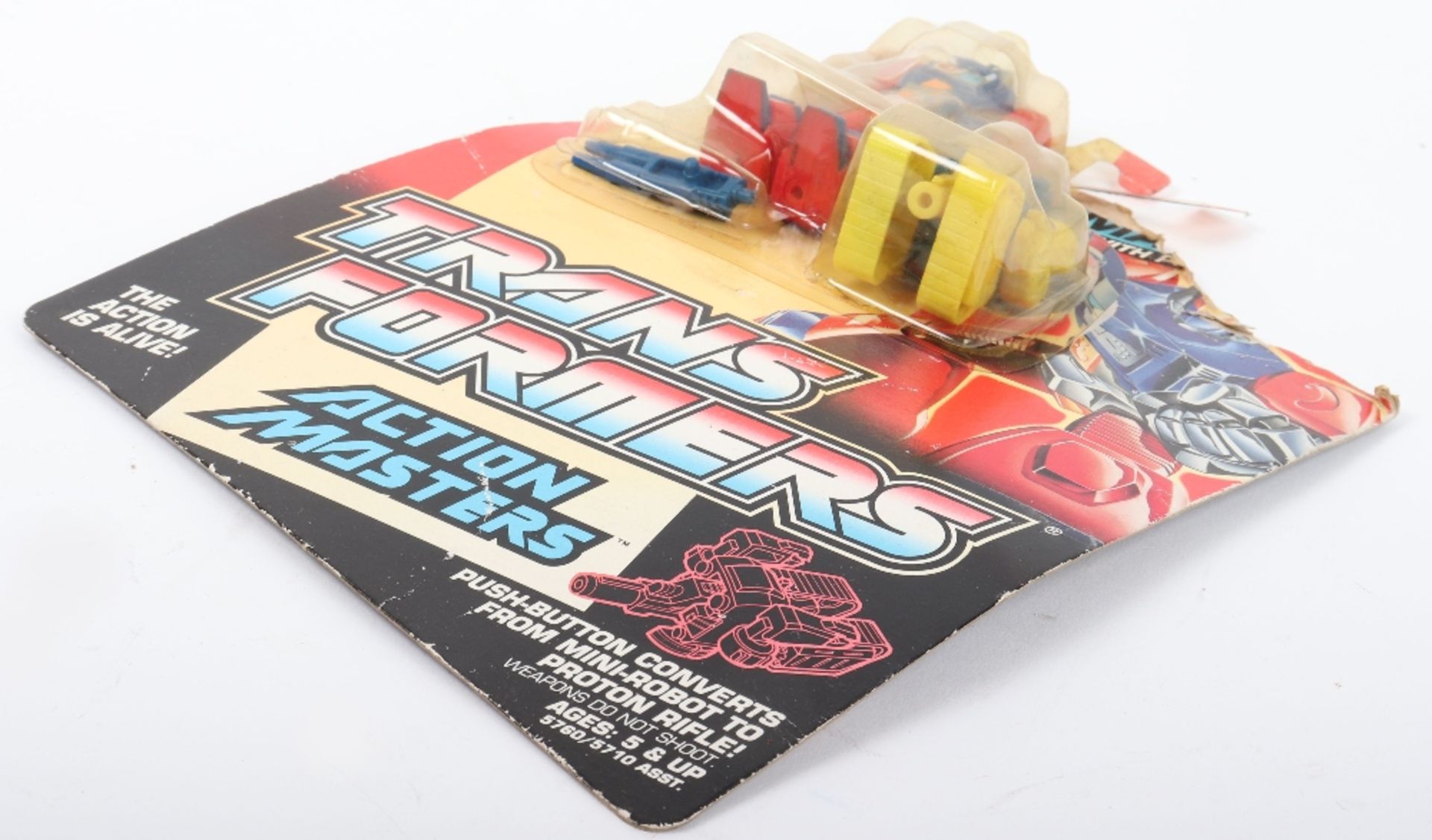 Vintage Hasbro Transformers G1 Action Masters Kick-off and Mainframe carded figures - Bild 3 aus 10