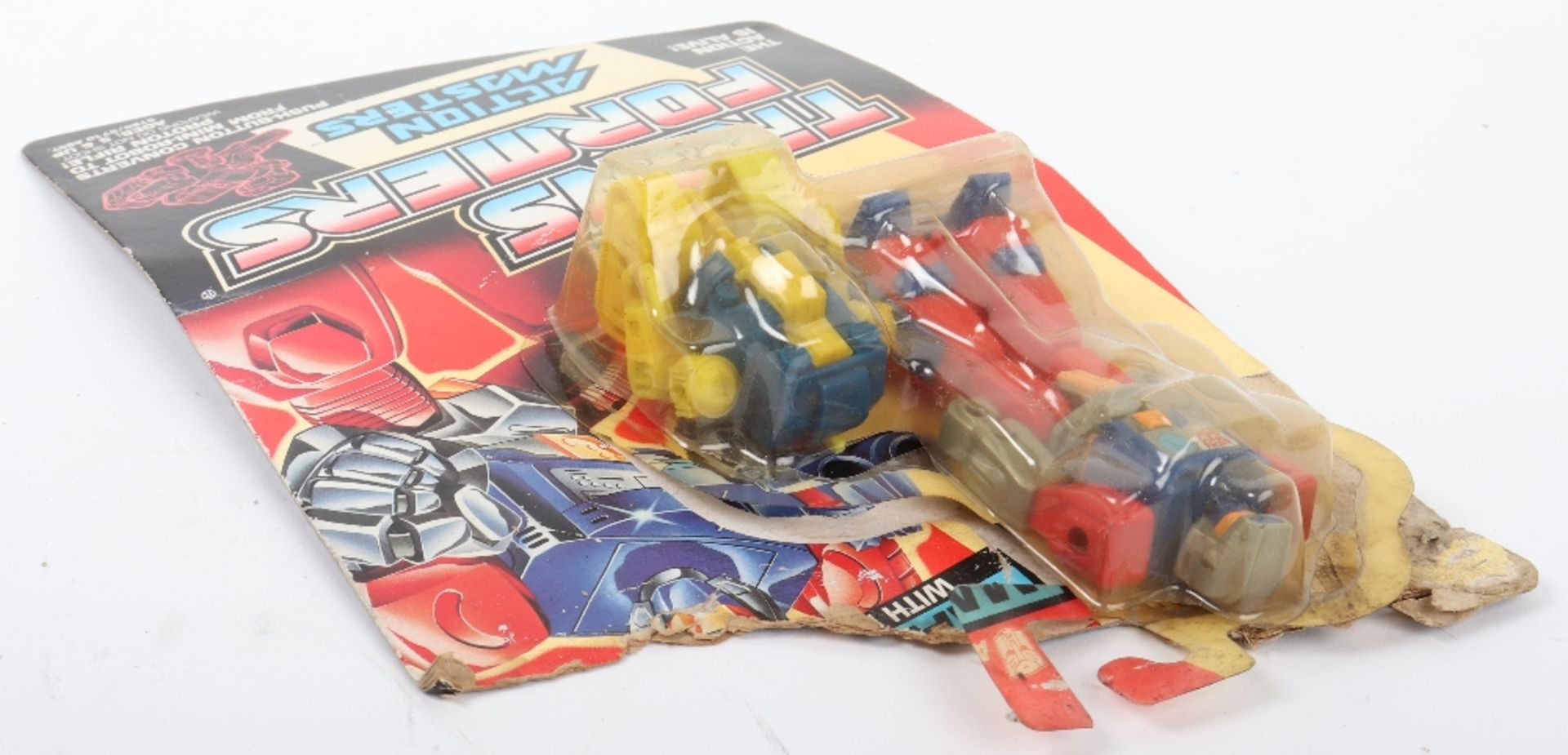 Vintage Hasbro Transformers G1 Action Masters Kick-off and Mainframe carded figures - Bild 4 aus 10