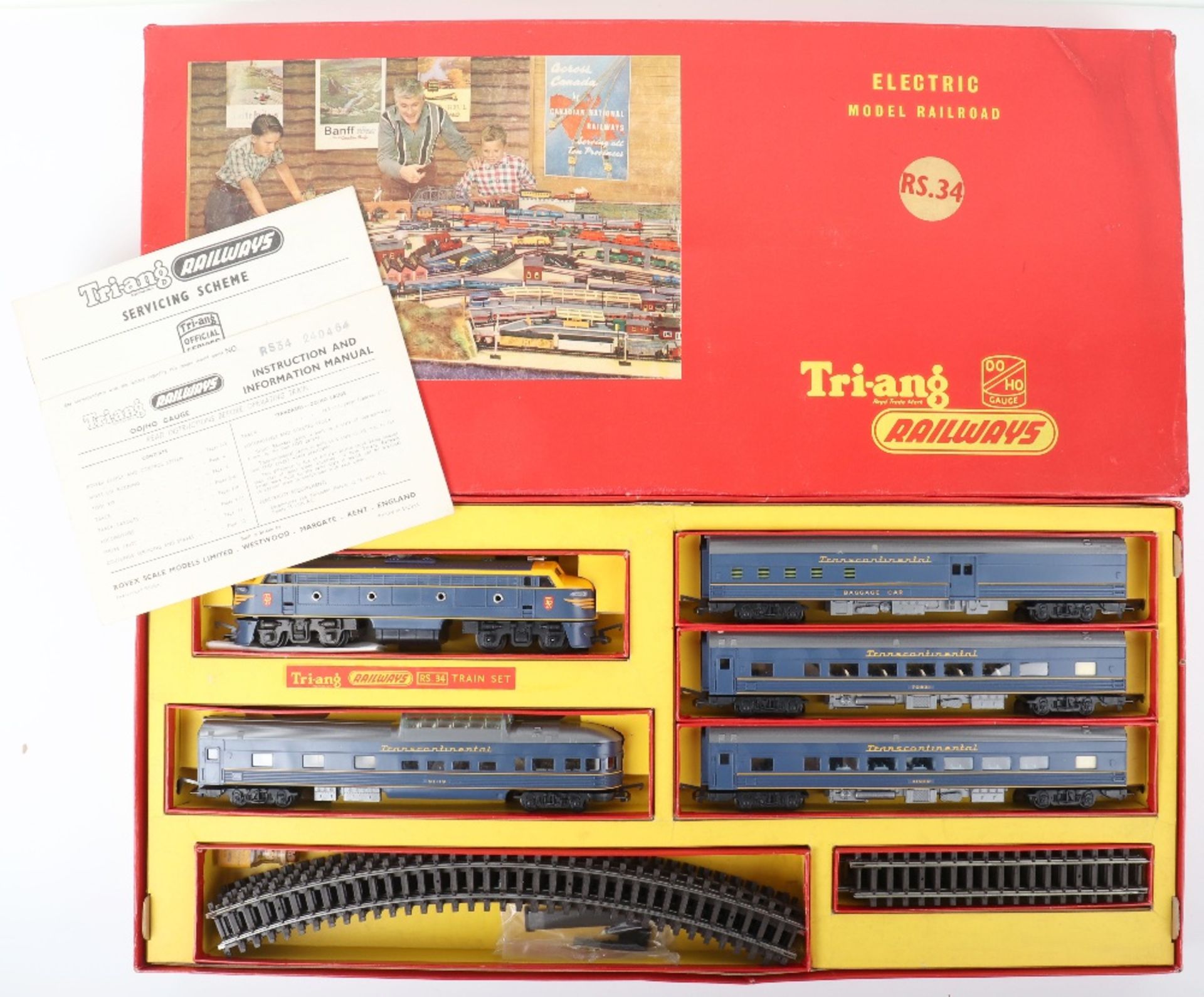 Tri-ang 00 gauge RS.34 Transcontinental Passenger train set