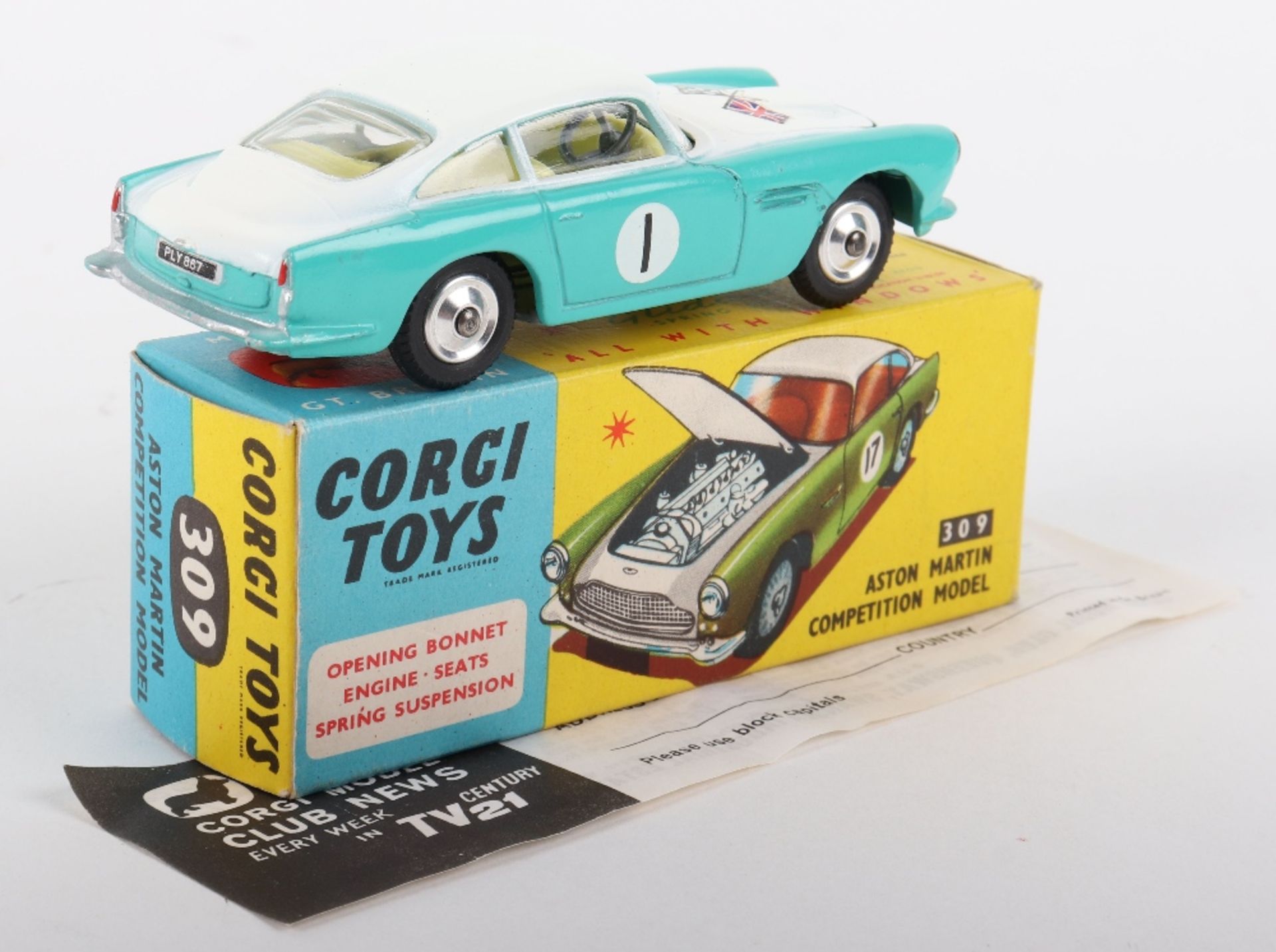 Corgi Toys 309 Aston Martin D.B.4 Competition Model - Bild 2 aus 3