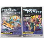 Vintage Hasbro Transformers G1 Terrorcon Sinnertwin and Cutthroat carded figures