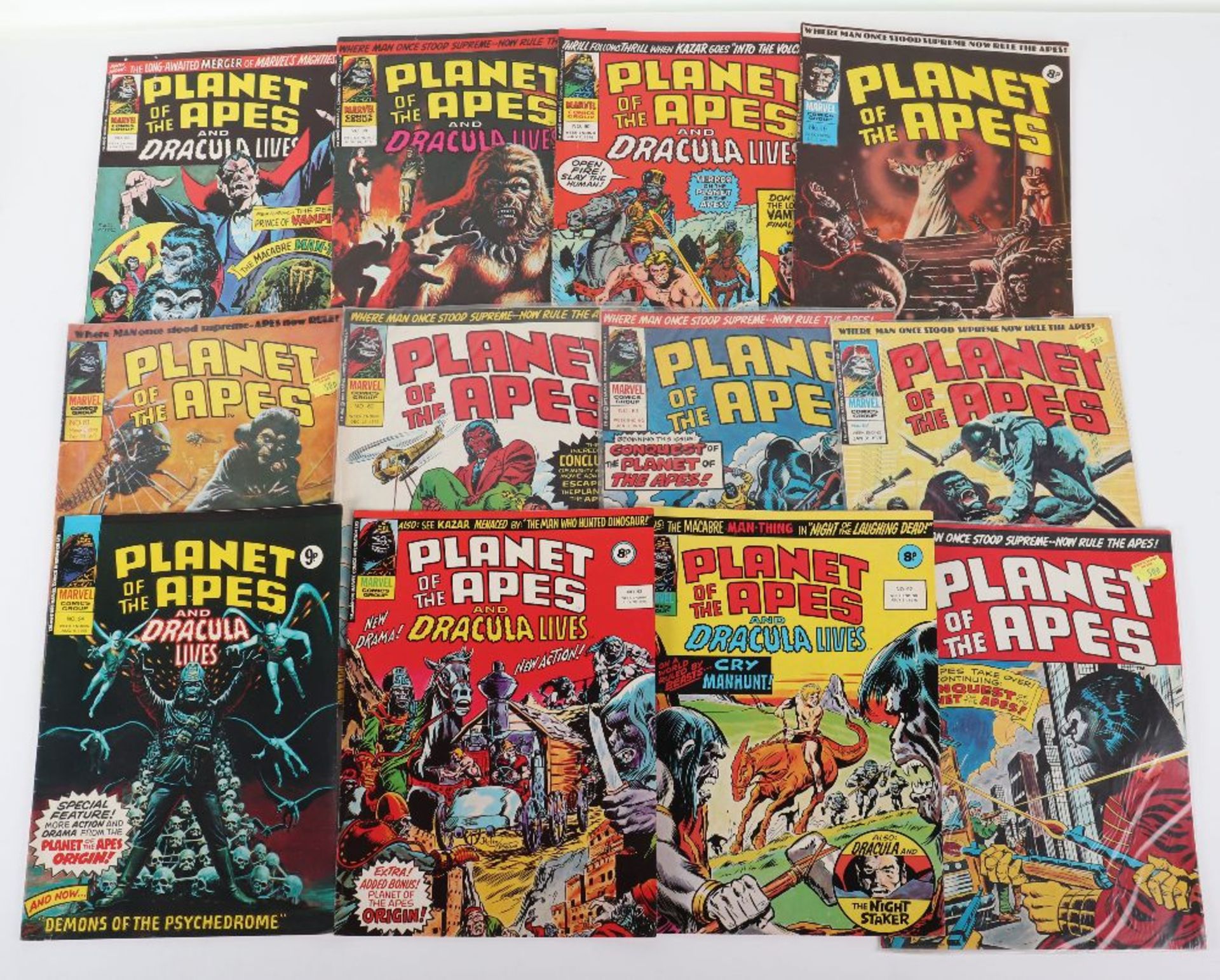 Vintage Marvel Comics group Planet of the Apes / Dracula lives Comics - Image 3 of 5
