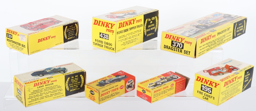 Seven Original Empty Dinky Toys Boxes,