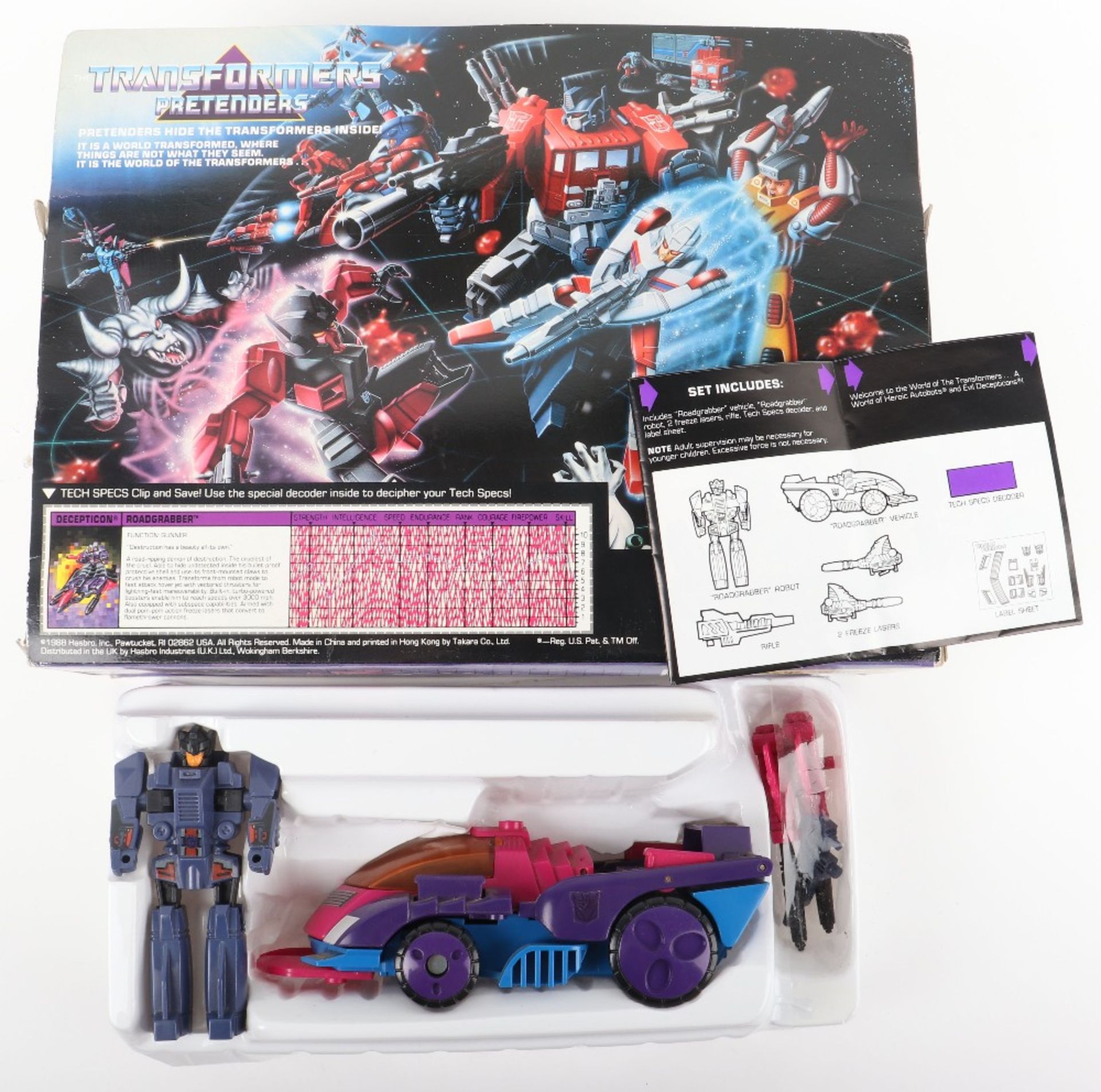 Vintage Hasbro Transformers G1 Pretenders Roadgrabber boxed figure - Bild 4 aus 15