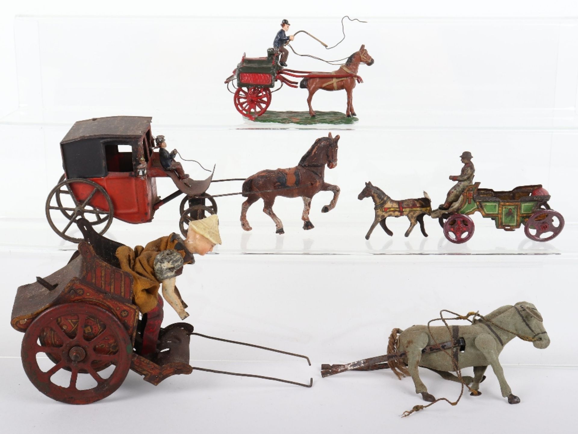 Meier Tinplate horse drawn carriage penny to