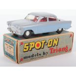 Tri-ang Spot On Models 100 Ford Zodiac, grey over light blue body