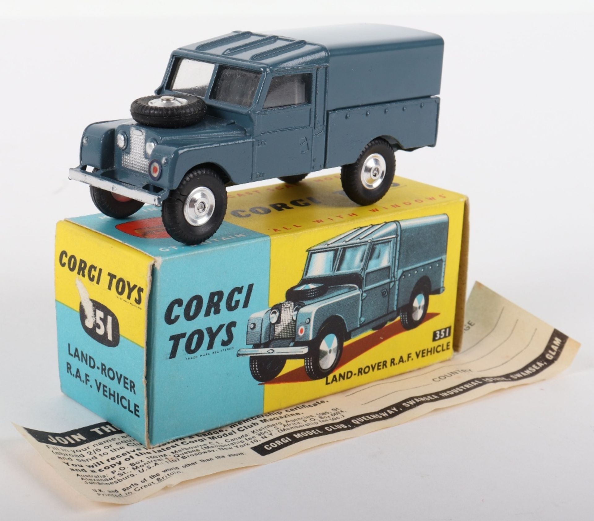 Scarce Corgi Toys 351 Land Rover R.A.F. Vehicle