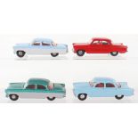 Four Unboxed Tri-ang 100 Ford Zodiac Spot On Models