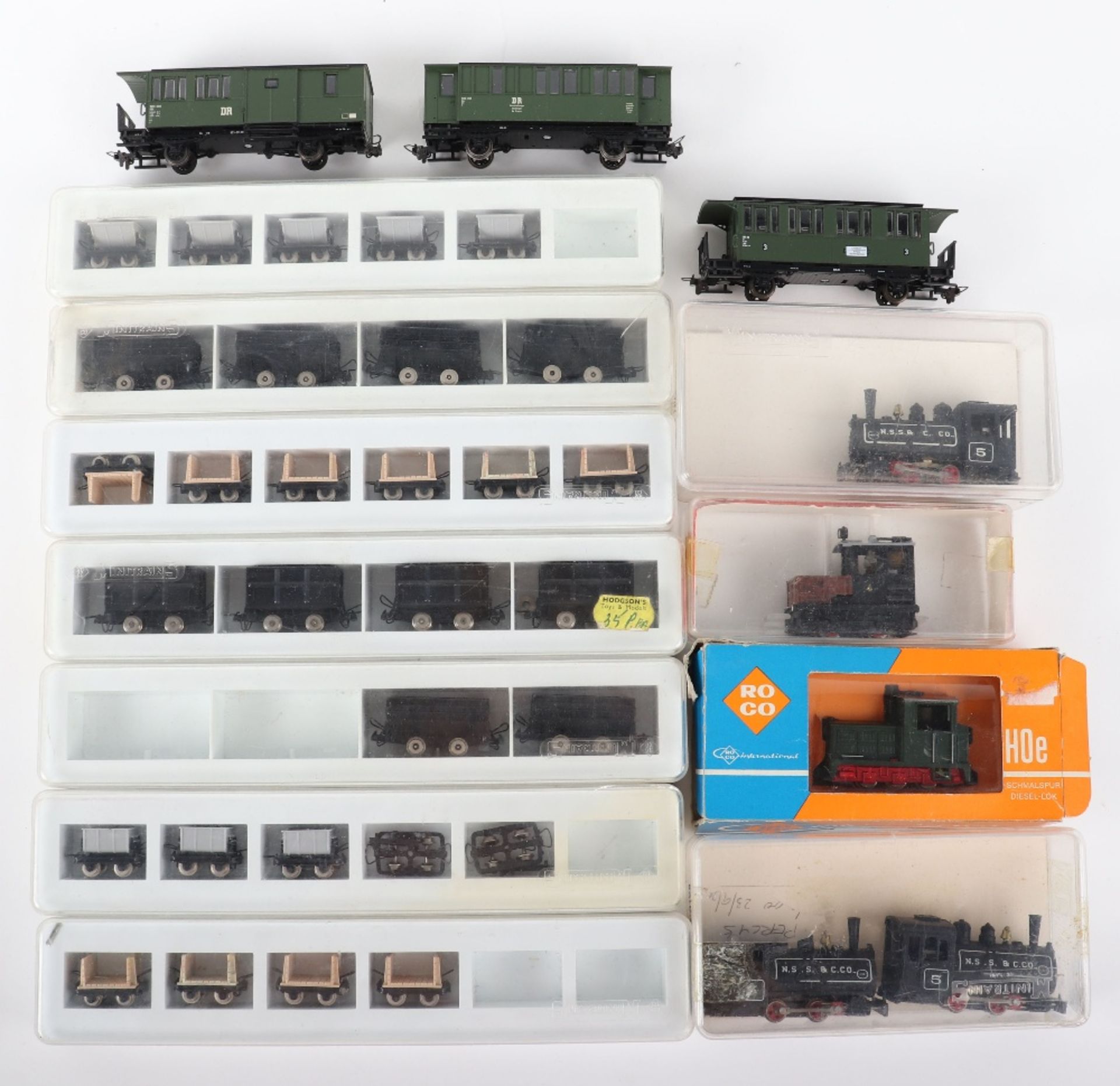 HOe gauge trains and rolling stock