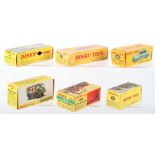 Five Original Empty French Dinky Toys Boxes